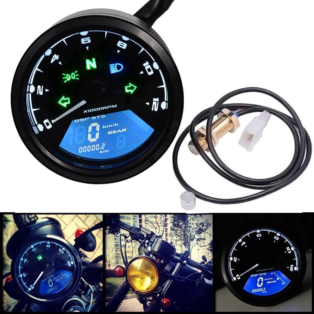 Motorcycle Rpm Led Led 12000Rpm 6 Gear Universal Motorcycle Lcd Digit... – Grandado