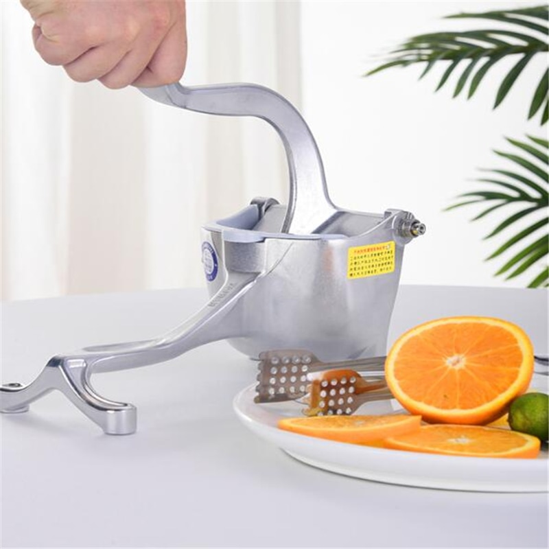 Silver Aluminum Alloy Manual Juicer Lemon Sugar Cane Juicer Home Detachable Fruit Juicer Kitchen Tool