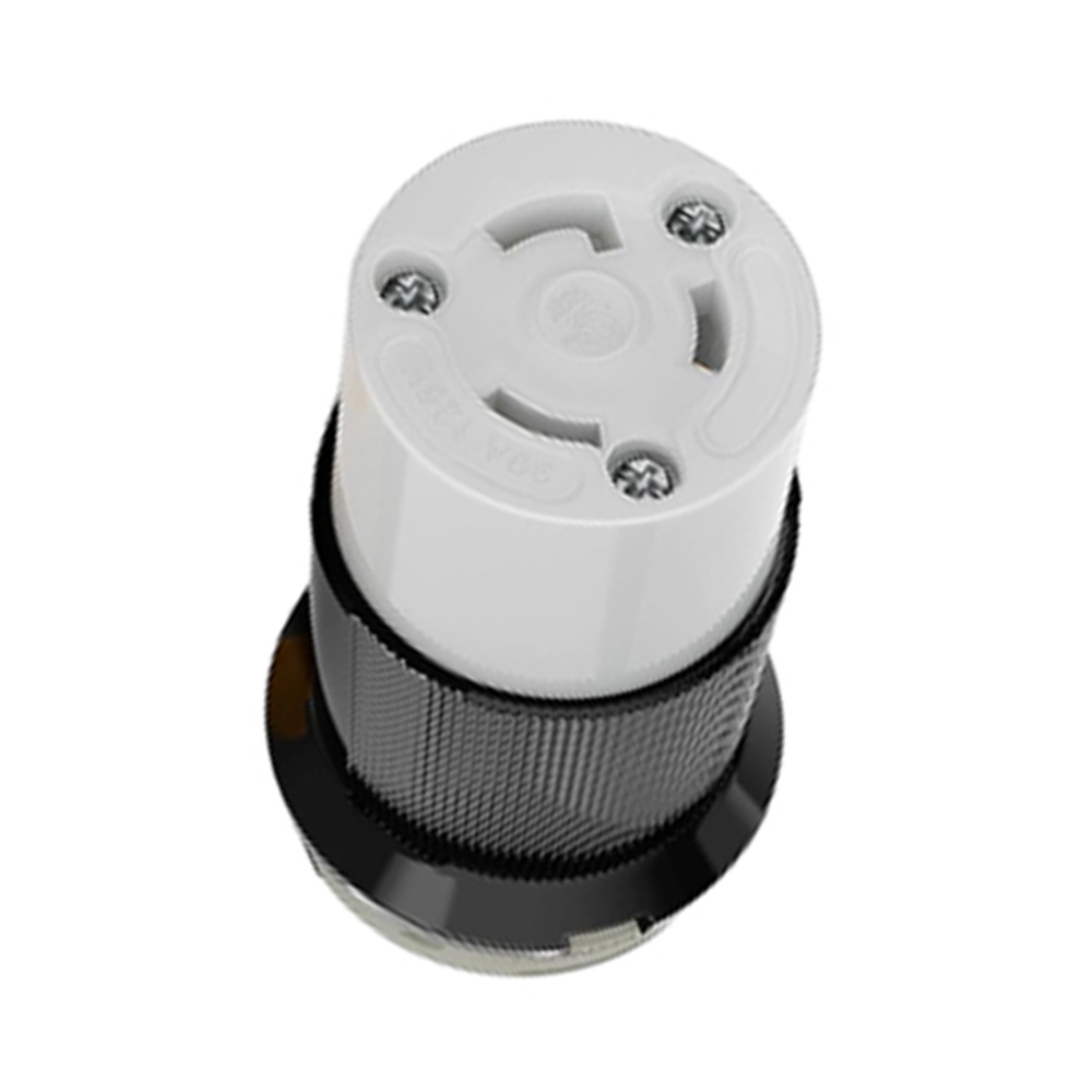 Conector de bloqueo de giro hembra RV 30 AMP, entrada de alimentación 125V, enchufe de alimentación NEMA L5-30P, Kit de arranque de cubierta impermeable