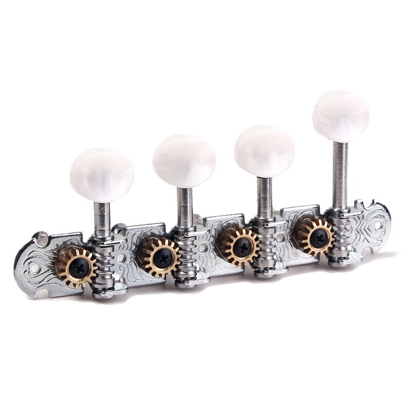 1 Set Mandolin Machine Heads Tuners Tuning Keys Pegs for Mandolin Instrument Silver R/L