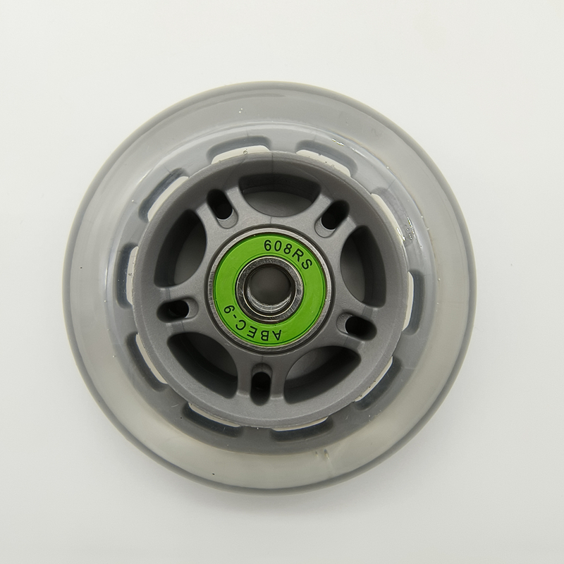 rolschaatsen wiel scooter wiel 80x24 zwart grijs transparante kleur 8pcs/lot