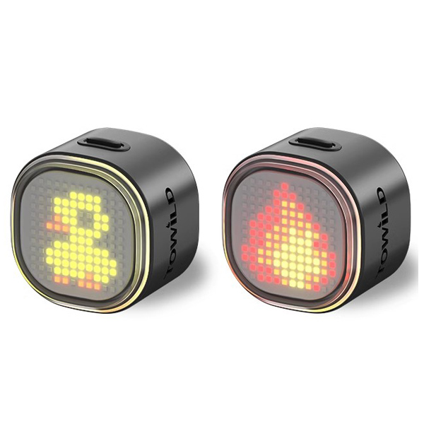 Towld tl08 expressão inteligente lanterna traseira 140 led sensor de freio bluetooth luz traseira da bicicleta personalizável lanternas traseiras: Borgonha