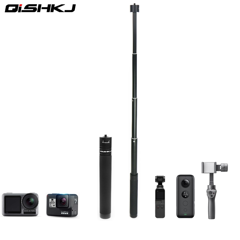 Extensión varilla de palo de polo para OSMO Mobile 2/Zhiyun suave Q 4/ Insta 360 X/OSMO acción/Gopro/OSMO bolsillo cardán Accesorios