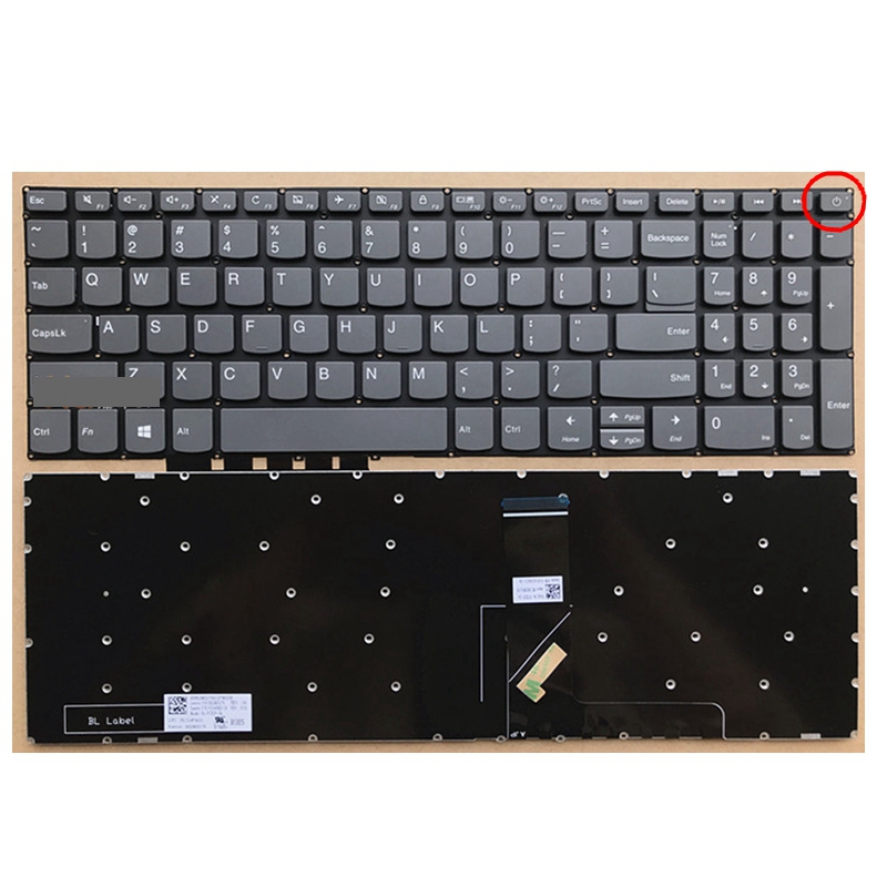 Us laptop tastatur til lenovo ideapad  l340-15 l340-15 api  l340-15 iwl us sort tastatur: Ingen baggrundsbelysning