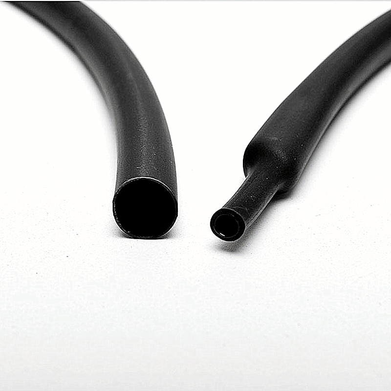 Gaine Thermorétractable Double Paroi 4:1 Avec Colle - Noir - Pour Câbles électriques Marine/bricolage