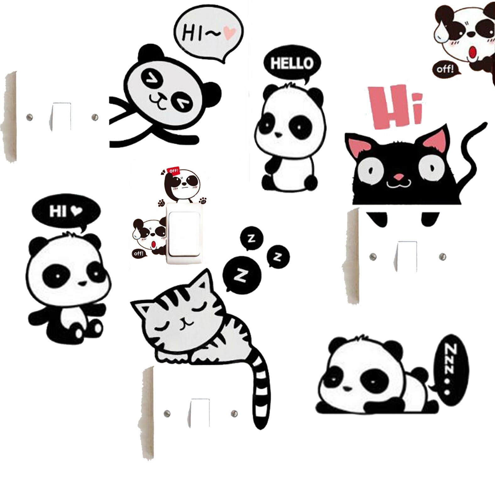 Wall Stickers home decor Room Window Wall Decoration Switch Vinyl Decal Sticker Decor Cartoon товары для дома hogar moderno