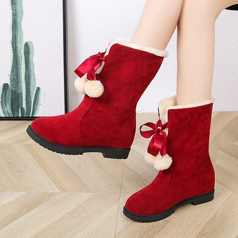 Vrouwen Winter Schoenen Enkel Warm Houden Snowboots Vrouwelijke Slip Op Sport Sneaker Pluche Schoeisel Wandelen Flats