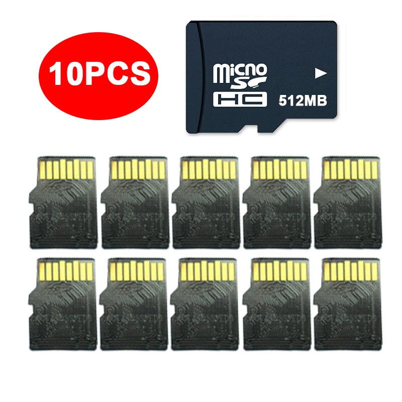 Promotional Memory Card 10pcs 128MB 256MB 512MB 1GB 2GB Black TF Cards TransFlash Micro Digital Secure SD Kaart 1G: 512MB-TF-B001 10PCS