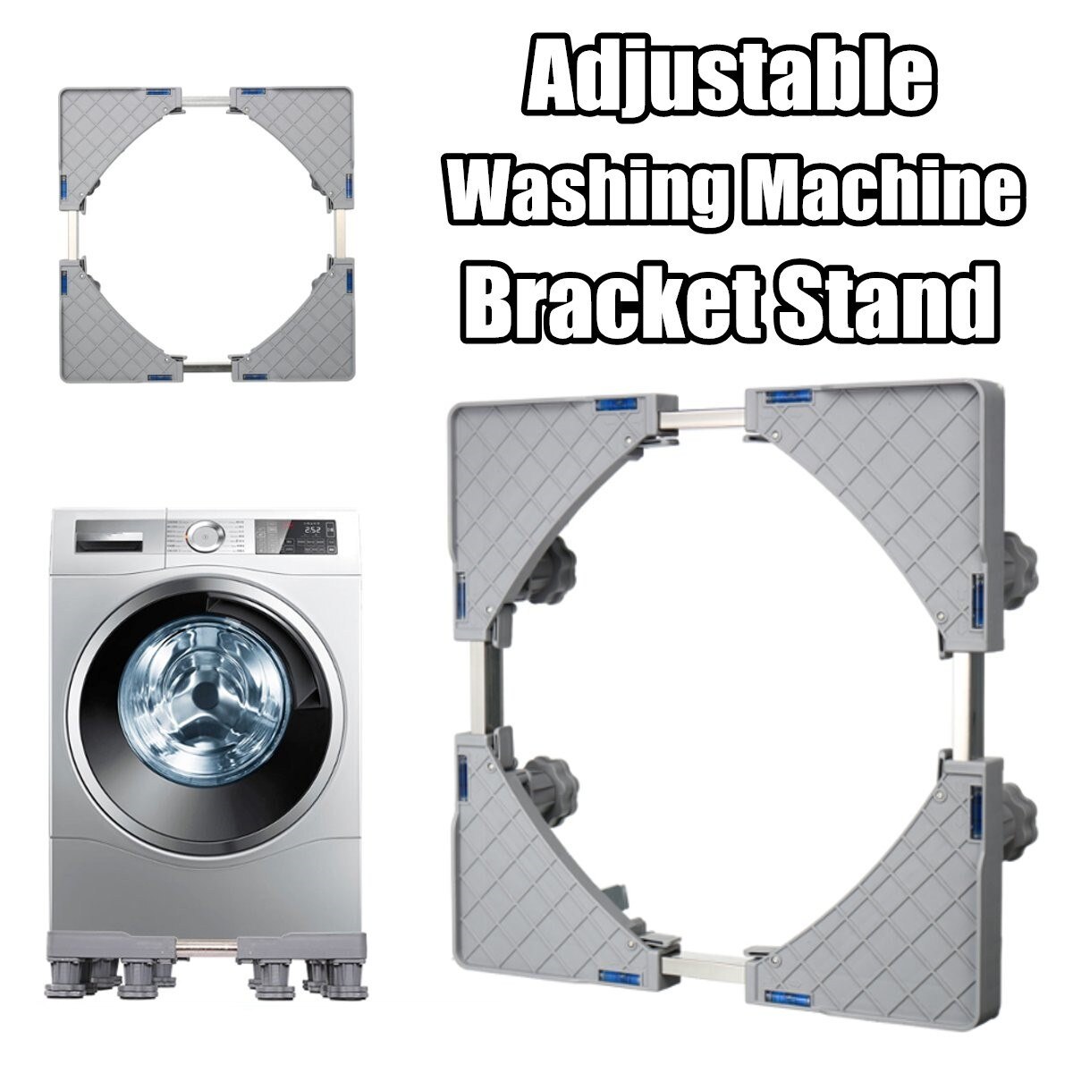 4 Pattern Washing Machine Floor Stand Adjustable Movable Base Holder for Refrigerator Fridge Universal Machine Carriage Mount