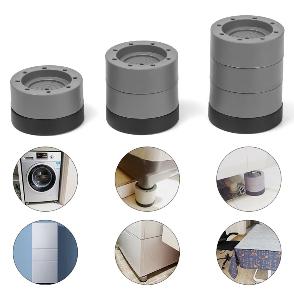 4Pcs Anti-Vibration Washing Machine Dryer Support Rubber Mat Non-Slip Holder Foot Universal Feet Pads Fixed Non-Slip Pad