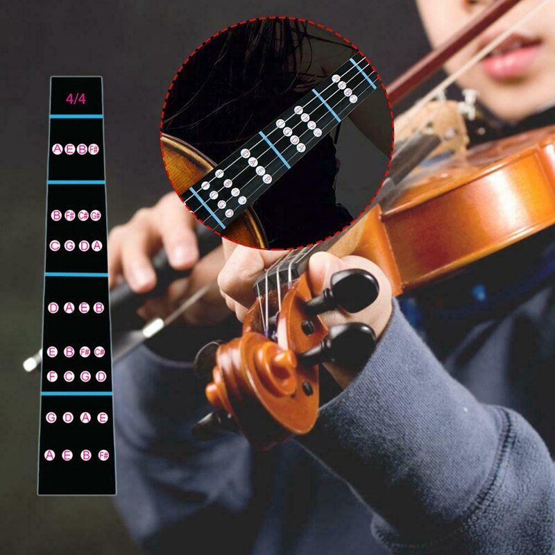 10 Pack Violin Finger Guide Fingerboard Chart Sticker for 4/4 Violin Practice Beginners