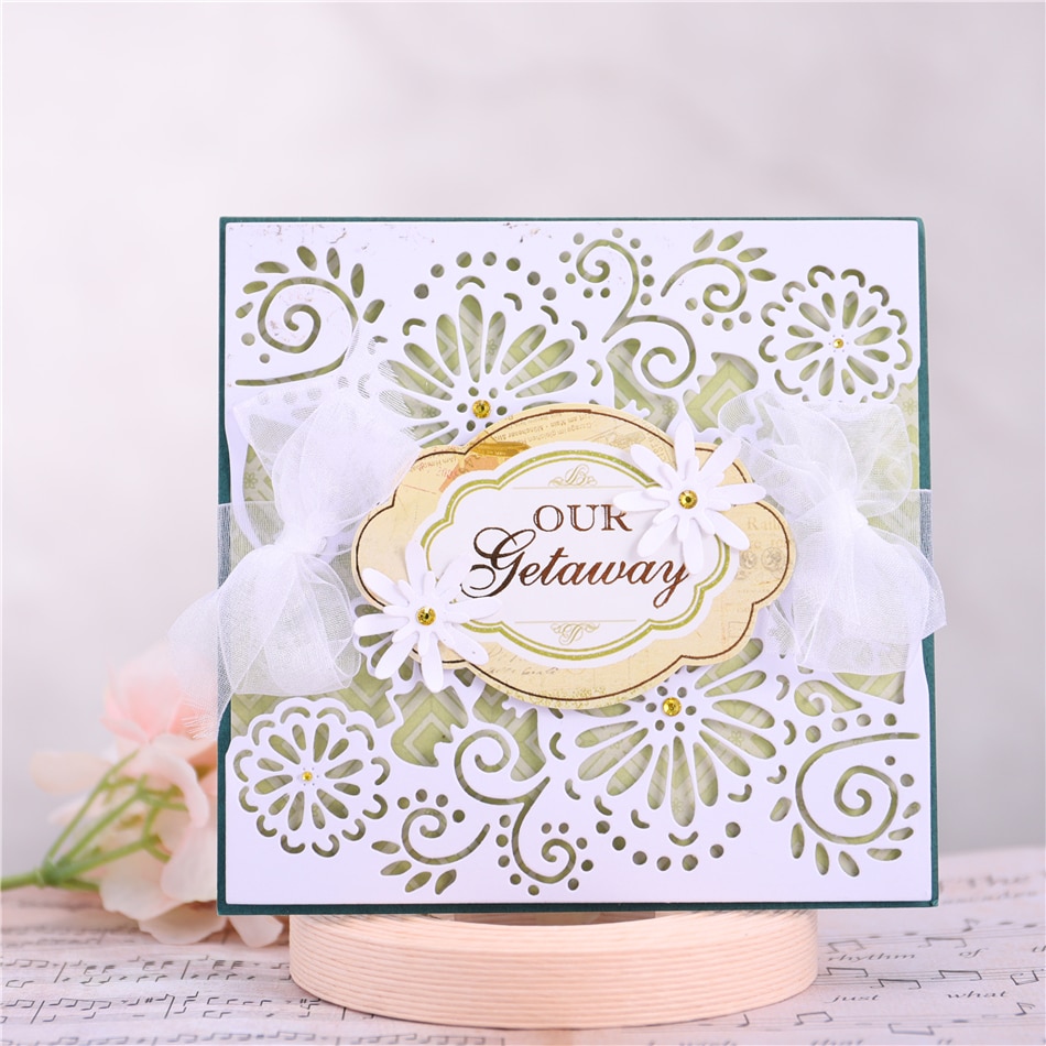 Eastshape Bloemen Frame Metalen Stansmessen Craft Sterft Scrapbooking Kaarten Maken Album Embossing Stencil Gestanst Decoratie