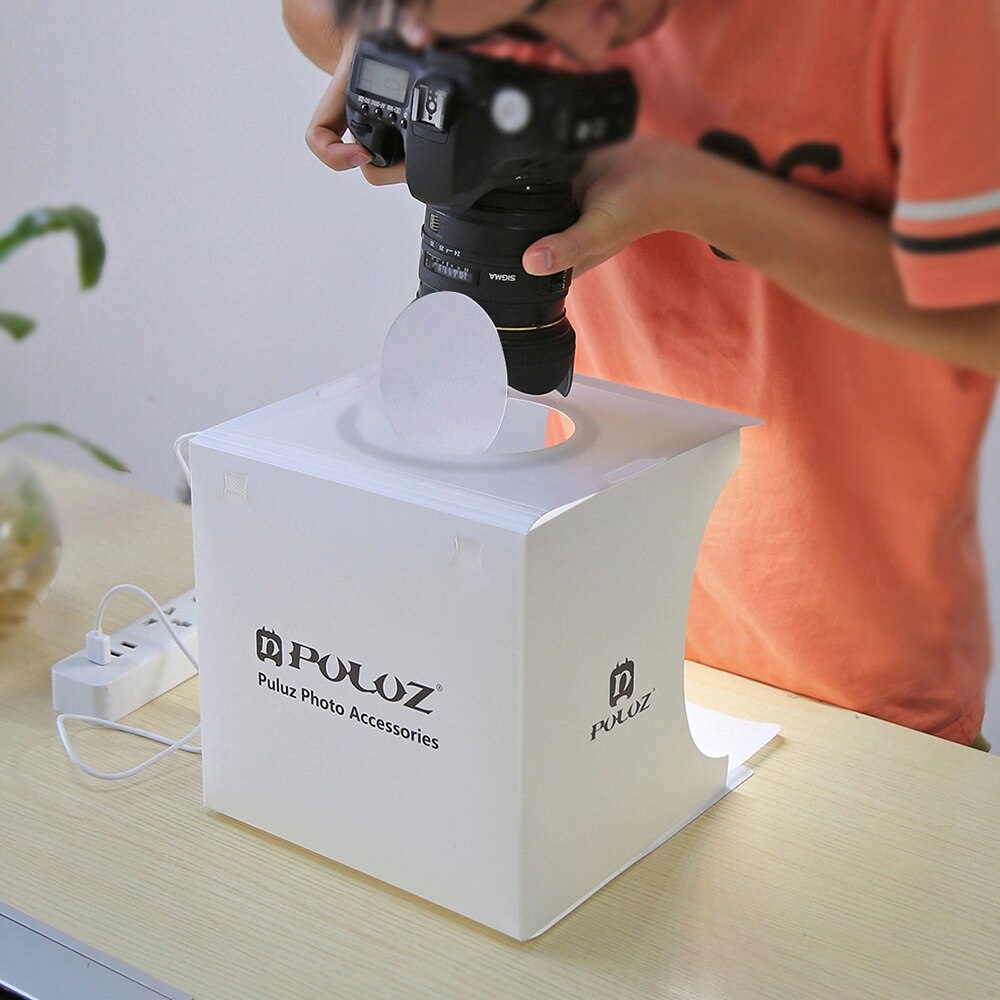 Photography Mini Folding Lightbox Photography Photo Studio 64 LEDs Panel Light lighting Portable Soft Box Photo Background Kit