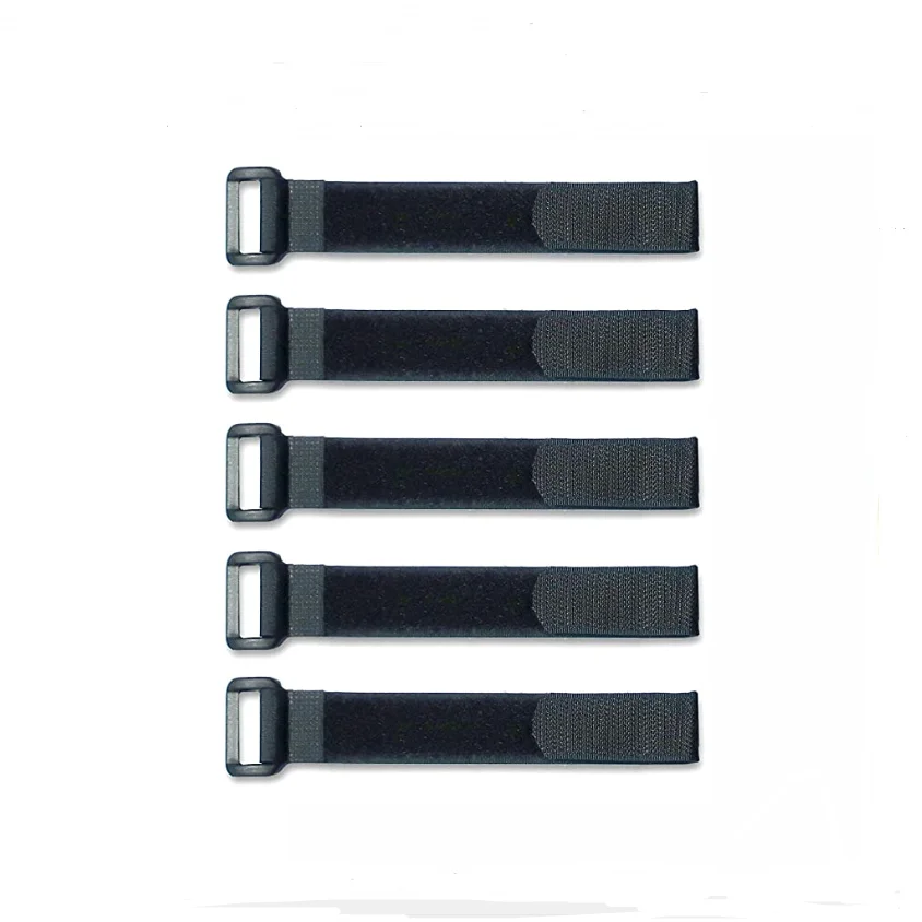 5 Stück 20 mm x 200/300/400/500 mm FPV-Drohnenbatteriegurte Klettverschlussbänder Verstellbare Nylon-Sicherungskabelbinder Kabelbinder mit Schnalle: WHITE