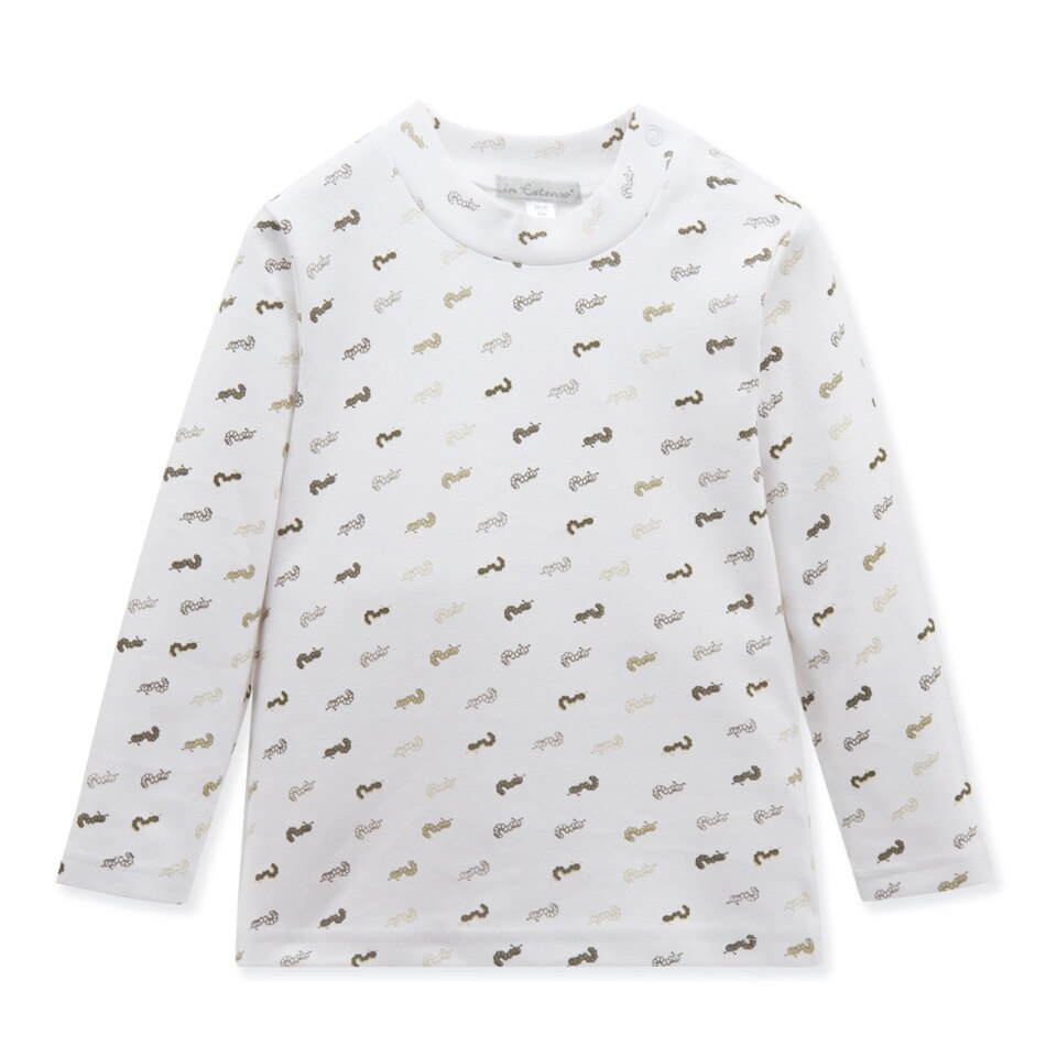 Kavkas Fall Warme Pasgeboren Baby T-shirts Casual Katoen Katten Gedrukt Baby Girl Tops Lange Mouwen Baby Boy Shirt Cartoon Kids tees: SY3018 / 24M