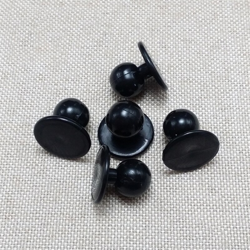 20 Stks/partij 11.5 Mm Plastic Knoppen Restaurant Uniformen Chef Jacket Uniform Pak Knoppen Werkkleding Knop Jurk Accessoires: Black