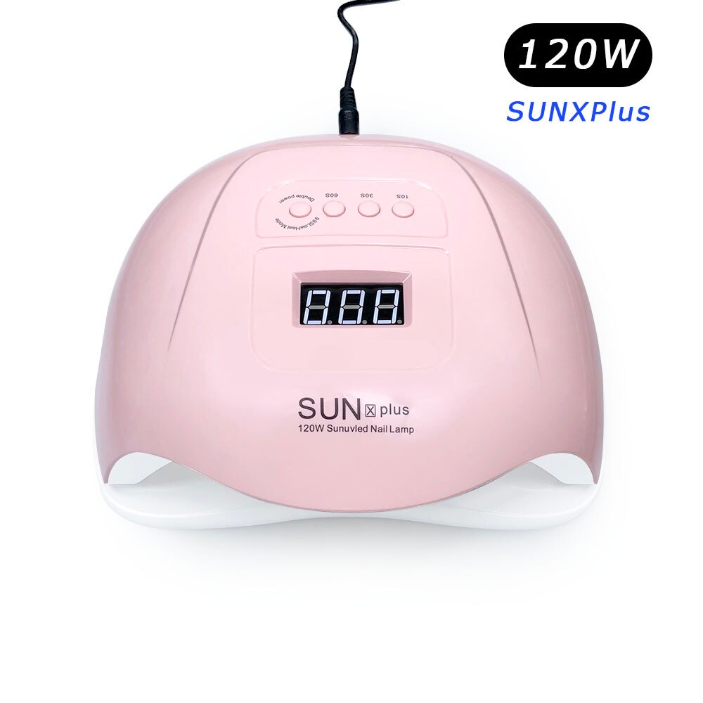 SUN Y1-secador de uñas UV de 168W, lámpara de secado rápido, 54 LED, 4 colores, para manicura: 120W- pink