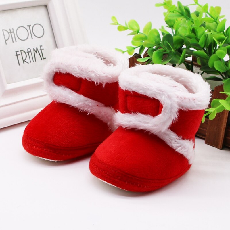 Warm Fleece Baby Girl Snow Boots For Baby Girl Boy Anti-silp Prewalker Booties Baby Shoes Toddler Shoe 0-18 Months
