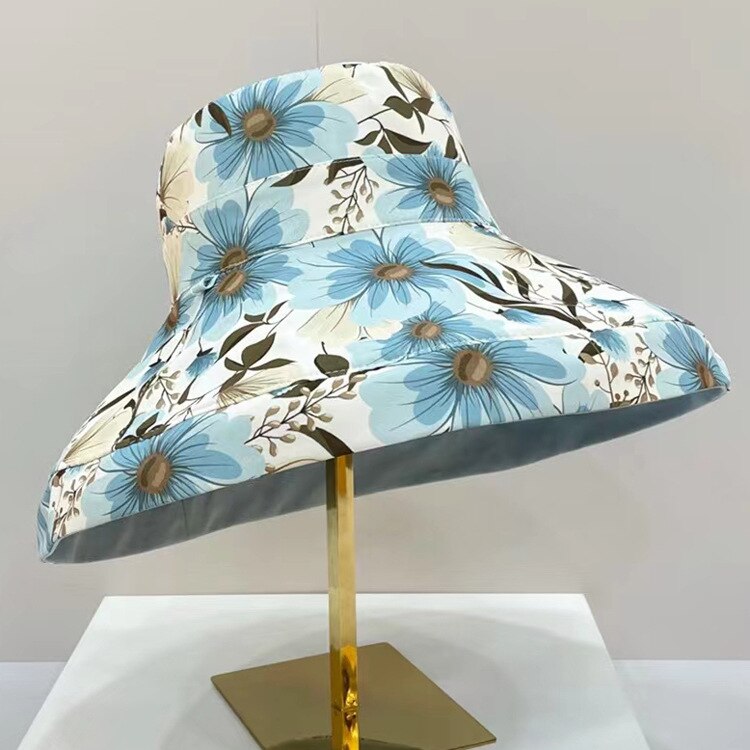 Cappello da pescatore giapponese nuova visiera parasole Doppio viso estiva da donna cappello con visiera uv cappello da spiaggia visiera a tesa larga: 1
