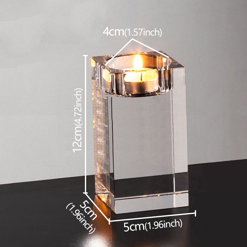 Crystal Candle Holders Clear Romantic Candle Holders Tealight Candlestick Wedding Decorations Home Party Desktop Candlestick: Red