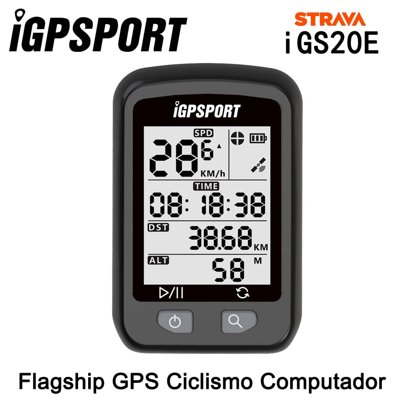 IGPSPORT-ordenador para bicicleta iGS20E, GPS, velocímetro, Compatible con STRAVA, Garmin, 130, 200, 520, 820, Bryton, 1030, 310, 330, iGS50E, iGS618