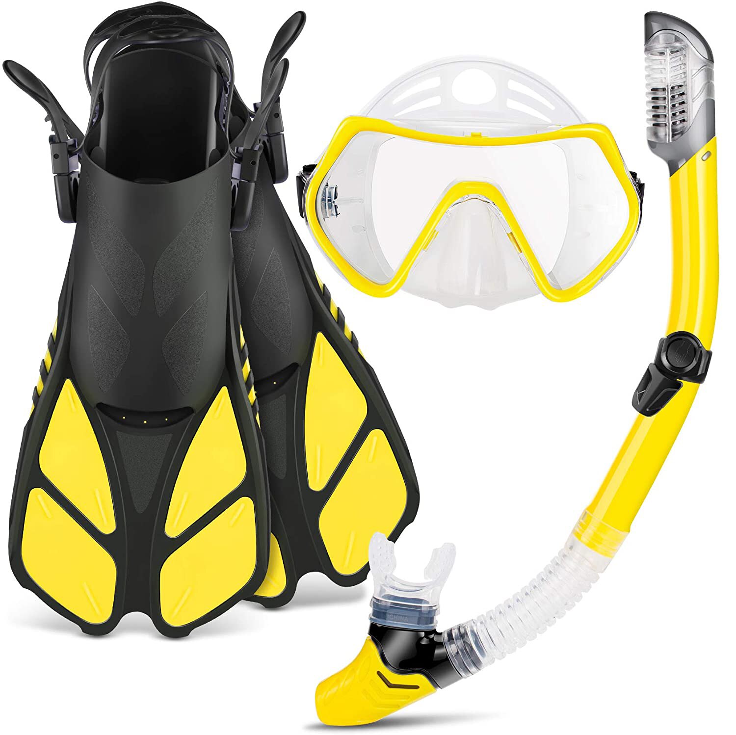 Mask Fins Snorkel Set with Adult Snorkeling Gear, ... – Vicedeal