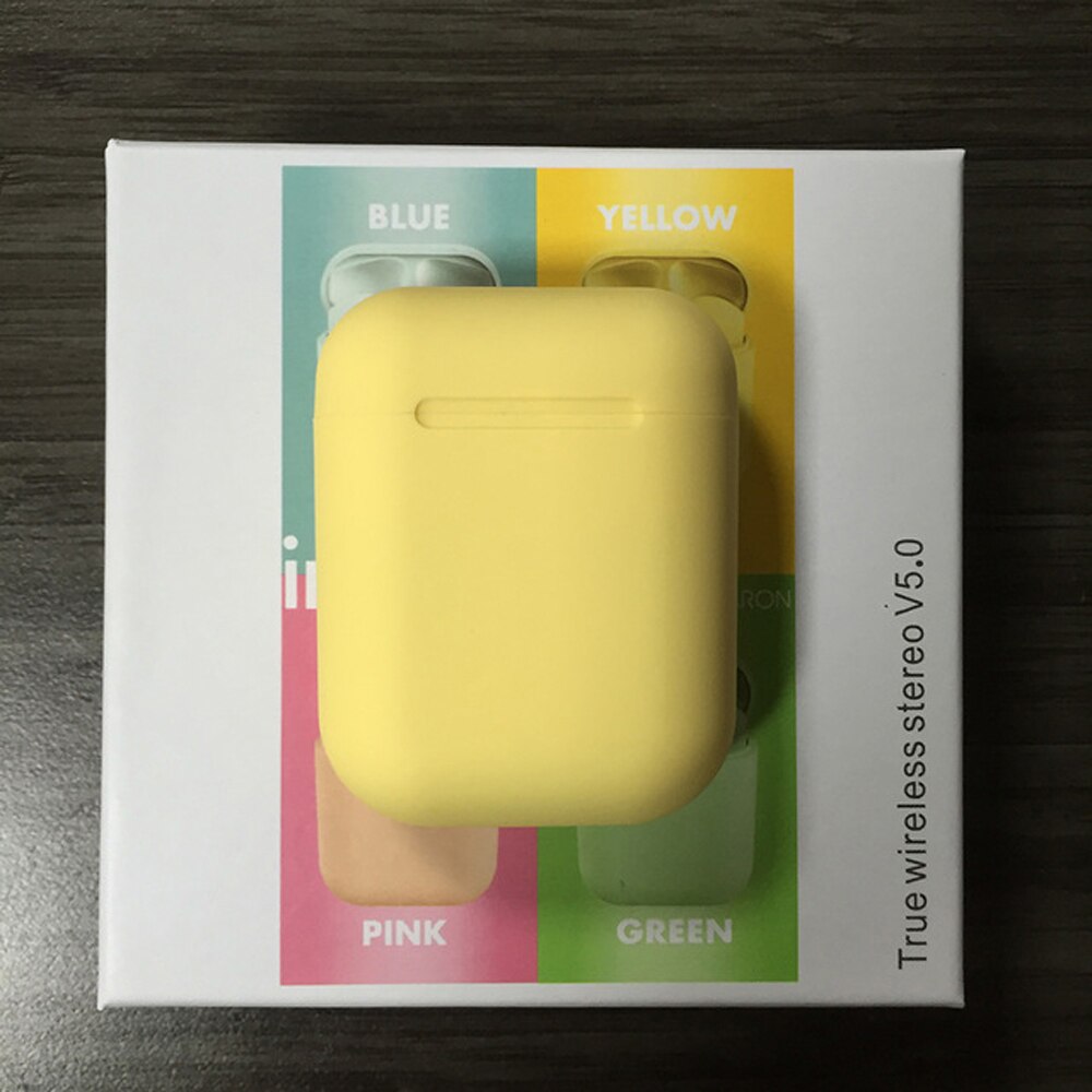 Mini 2 TWS Drahtlose Kopfhörer Bluetooth 5,0 Kopfhörer Ohrhörer Sport in Ohr Headset Freisprecheinrichtung Ohr Knospen für iPhone Xiaomi Samsung: Inpods Gelb