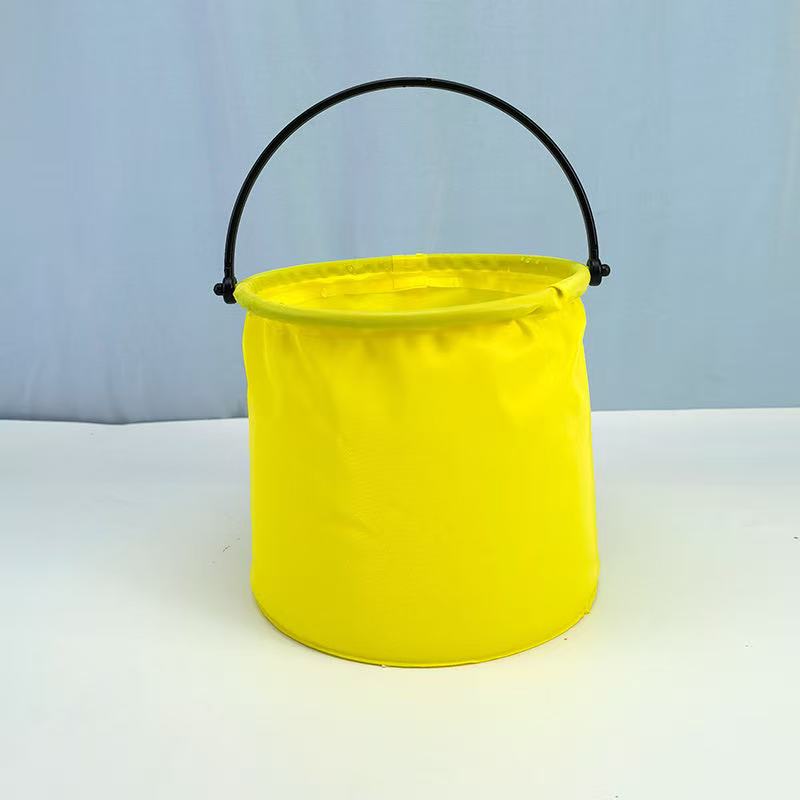 1Pc multifunctionele opvouwbare emmer - duurzame draagbare visemmer, ideaal voor stranden, reizen en buitenshuis: YELLOW