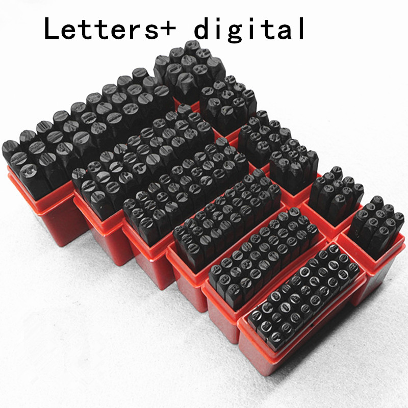 symbol ord stål spiker bokstaver az digitalt høy stempel font 0-9 vanlig sel skinn håndlaget okseskinn garvet skinn verktøy