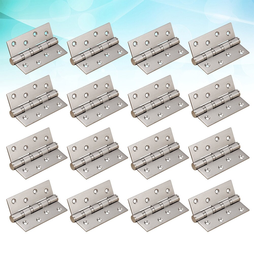 32pcs 1.5 Inch Door Hinge Stainless Steel Flap Hinge Counter Back Flap Backflap Hinge Drawer Butt Hinge (Silver): Silver 16pcs 1