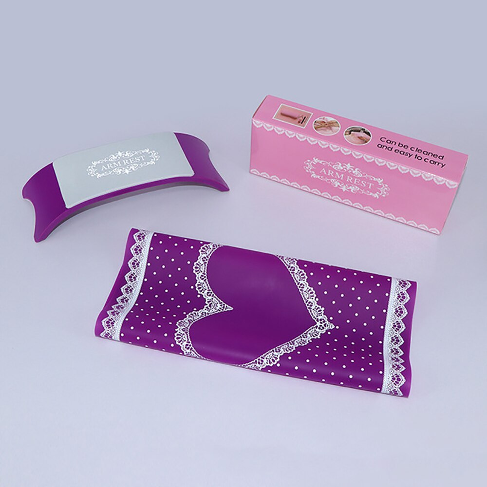 Ensemble d'oreiller de main d'ongle de Silicone de Style avec la trousse à outils antidérapante d'art d'ongle de coussin d'ongle pour la manucure: VIOLET