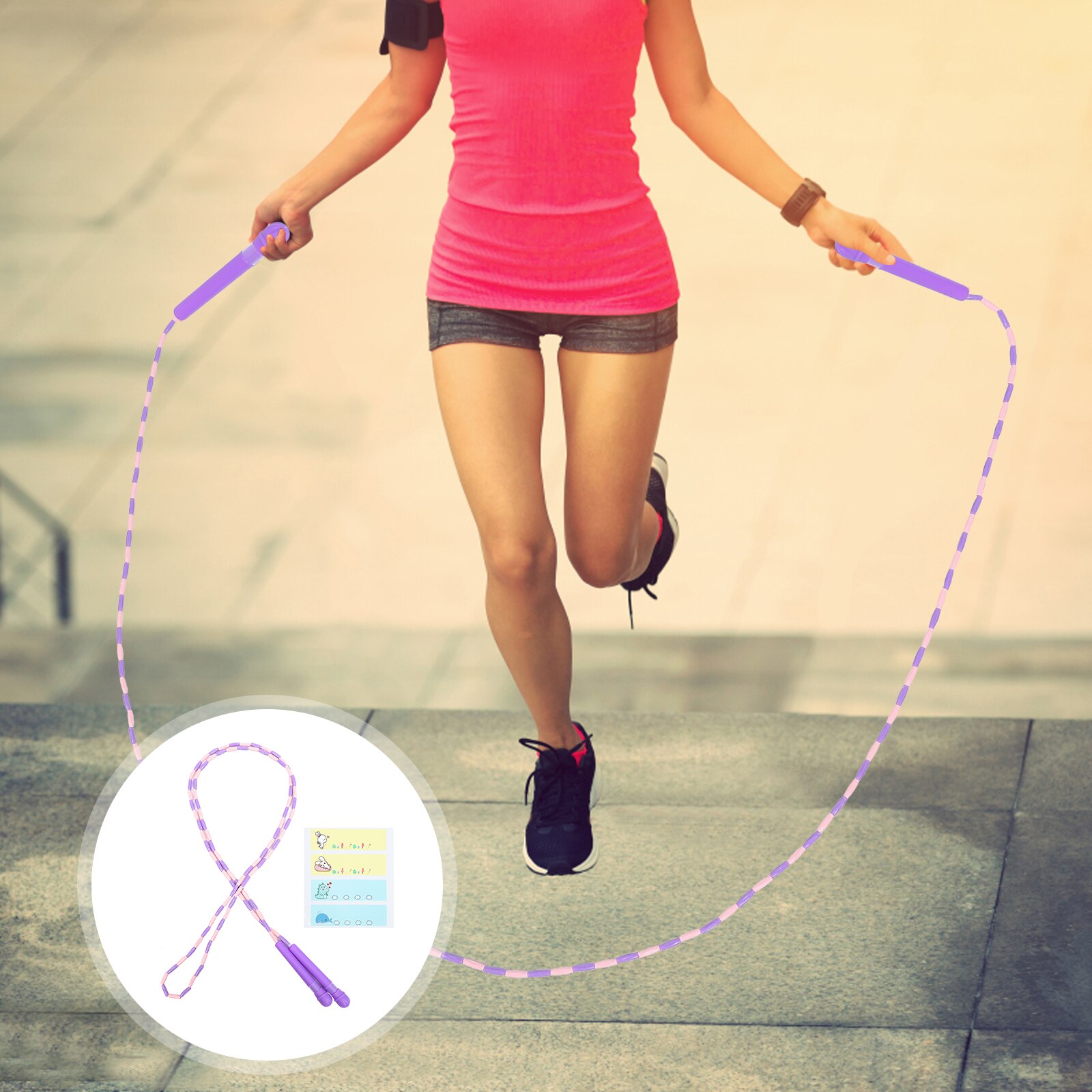 Fitness Springseil Ausbildung Springseil freundlicher Springen Seil für Fitness: Violett