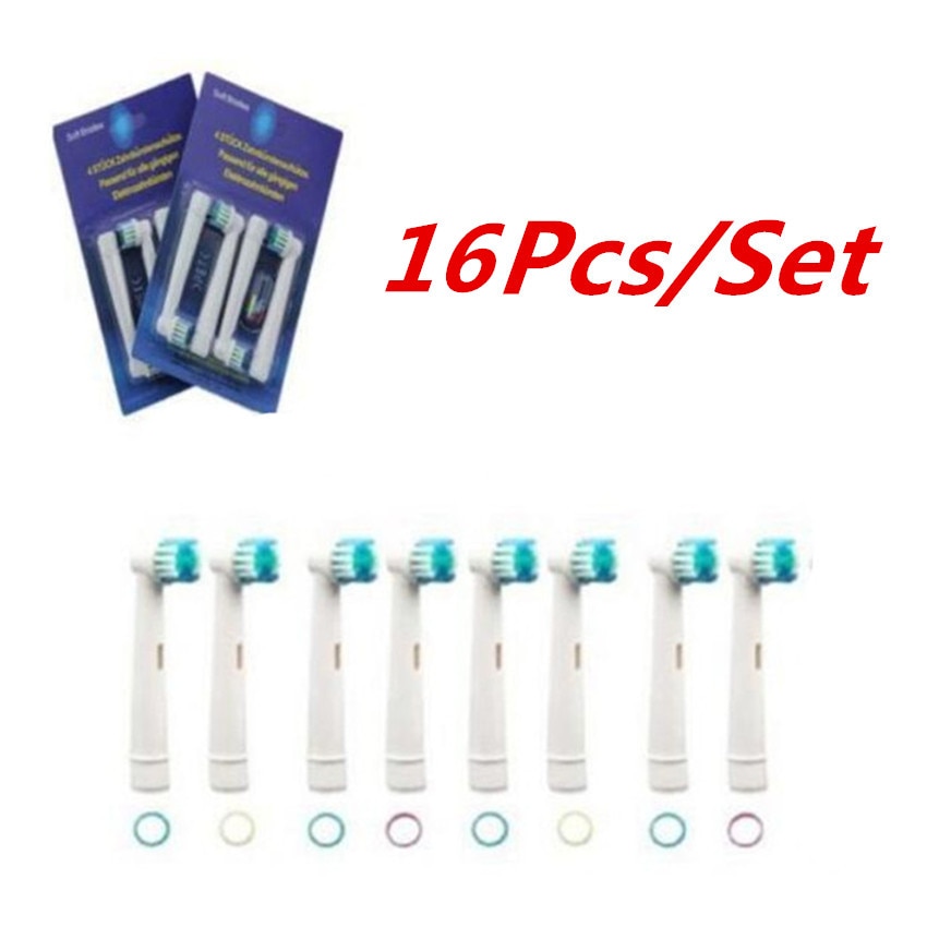 COMPATIBLE REPLACEMENT TOOTHBRUSH HEADS Suit for ORAL Hygiene B SB-17A: 16 Pcs