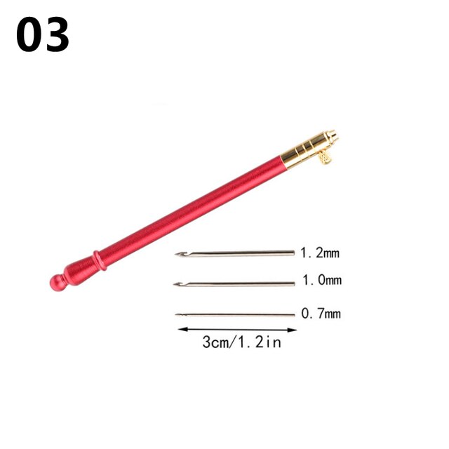 1 Set Embroidery Punch Needle Interchangeable Embroidery Cross Stitch Hoop Crochet Hooks Crochet Tool for Diy: 03