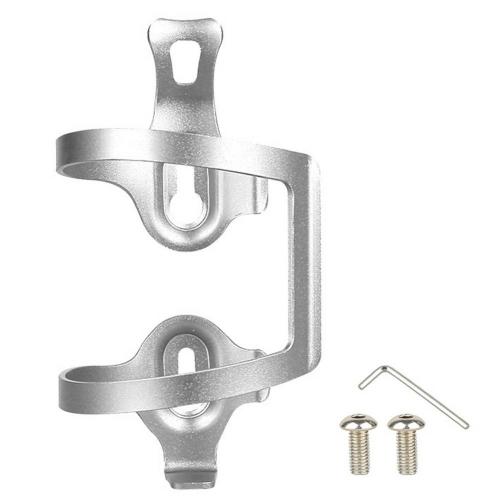 Mountain Bike Cycling Water Bottle Cage Aluminum Alloy Cup Holder Drink Bracket Cup Holder Drink Bracket: Silver 1