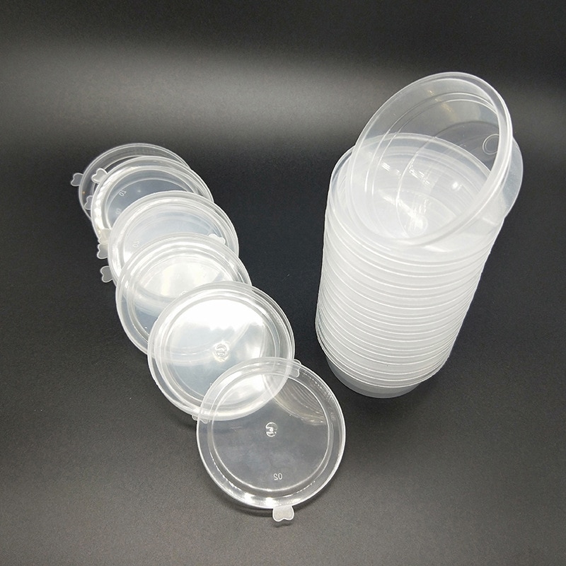 5/10pcs Plastic Transparent Storage Container Organizer Box With Lid For Playdough Slime Mud Light Clay 60ml