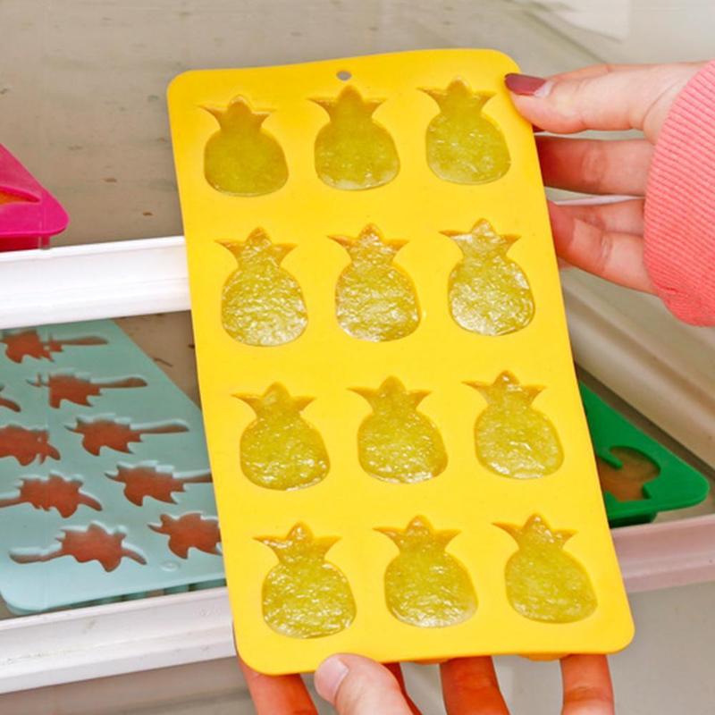 Silicone Ice Cream Molds DIY Ice Cube Mold Silicone Mold Maker Candy Kitchen Fruit DIY Chocolate Ice Mold Tool Tray E8R6