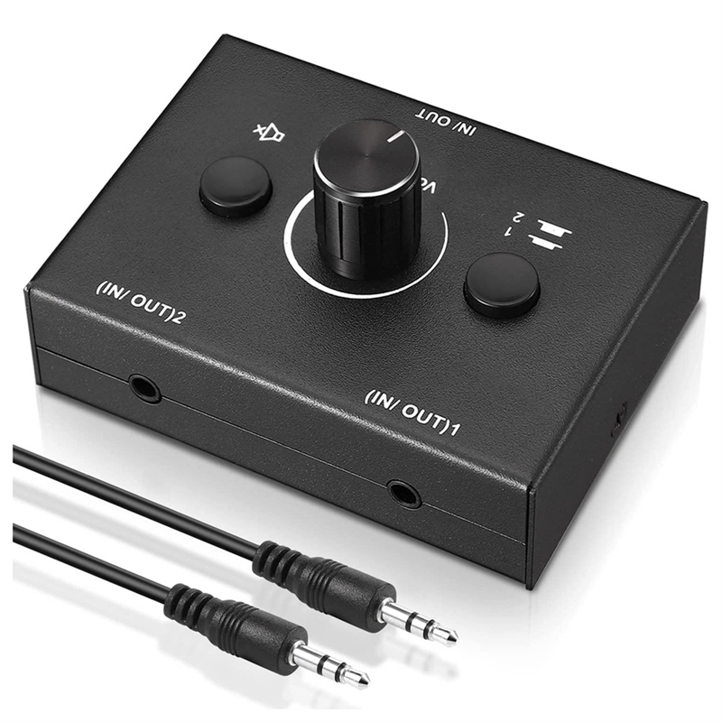 3.5mm Audio Switcher, 2 Input 1 Output/1 Input 2 O... – Vicedeal