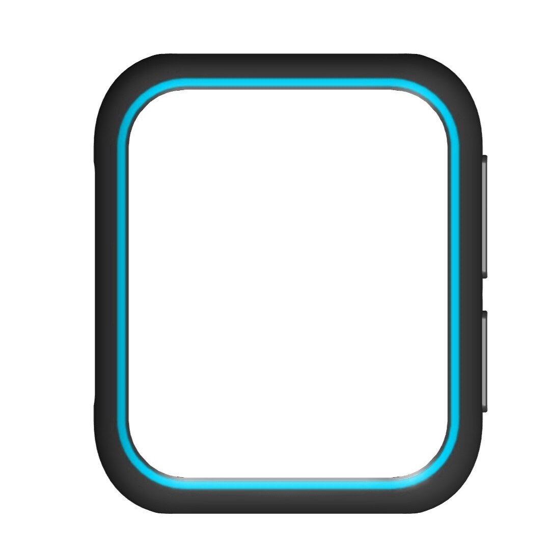 Funda protectora para OPPO Watch 2 42mm 46mm, cubierta de TPU para oppo watch 41mm 46mm, accesorios de parachoques para reloj: Black Blue / oppo watch 1 46mm