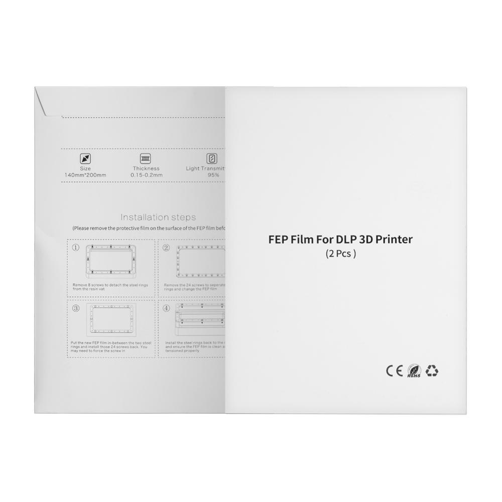 2Pcs/Lot Original CREALITY FEP Release Film High Transmittance Strength 200x140mm For LD002R LCD SLA Resin Photon DLP 3D Printer