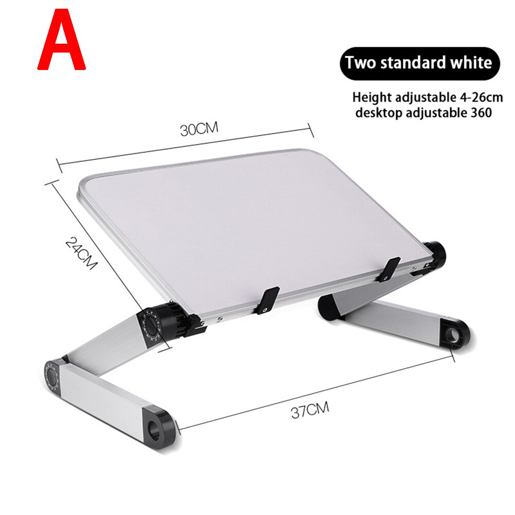Adjustable Laptop Stand Computer Desk Tablet Notebook Holder Desk Bracket Standing PUO88: White A