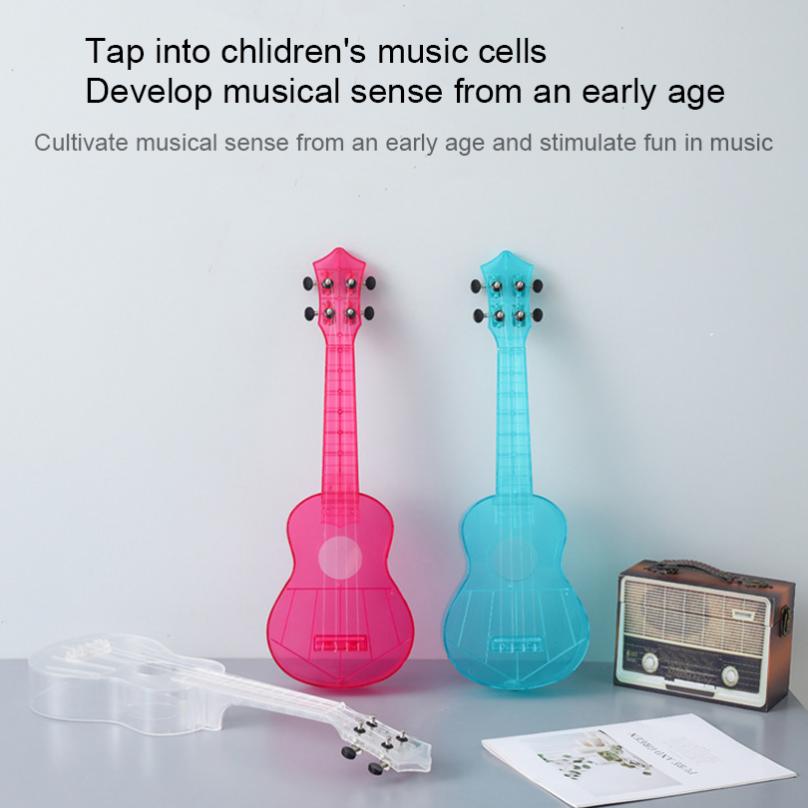 21Zoll Sopran Ukulele transparent PC Material Integral- Unibody Leicht Süssigkeit Colored 3 Saiten Gitarre