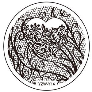 1 pièce ronde fleur Nail Art Image timbre estampage plaques manucure modèle bricolage vernis pochoir ongles outils: Y14