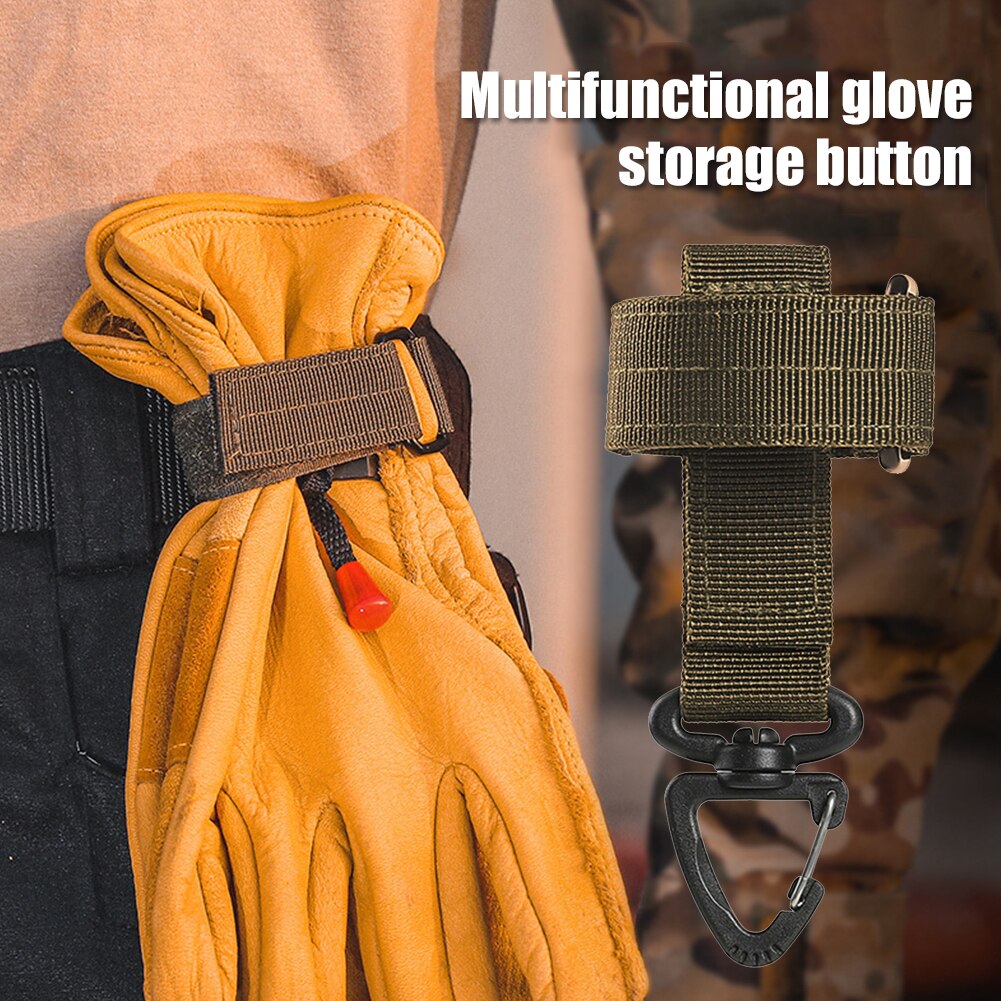 Gants de plein air crochet corde d'escalade boucle de rangement, Camping alpinisme boucles de suspension, outils multifonctionnels portables 2 pièces