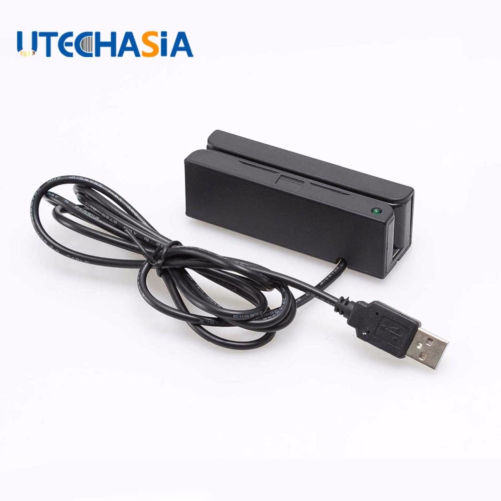 Universal Magnetic Card Reader MSR100 Stripe USB 3 Tracks Strip For Swipe Bar Code Reader From US UK CN