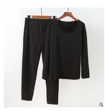 Kvinner høst tidlig vinter tynn fløyel lange johns mujer undertøy sett undertøy plus size xxxl 4xl 5xl 6xl