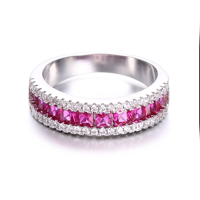 Luxo rosa anéis para mulheres grande círculo cúbico zircônia anel bague femme cc jóias anel anel feminino bijoux moda jóias cc212