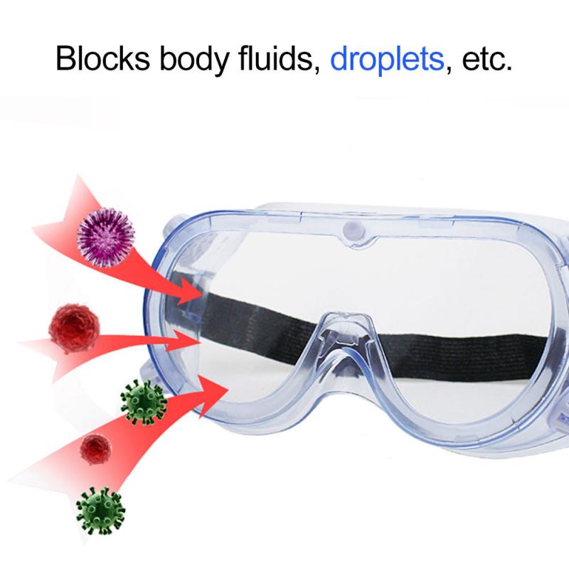 Lunettes de protection pour les yeux de laboratoire de chimie claire lunettes Anti-bavure anti-éclaboussures lunettes transparentes anti-vent et Anti-poussière (Type anti-buée)