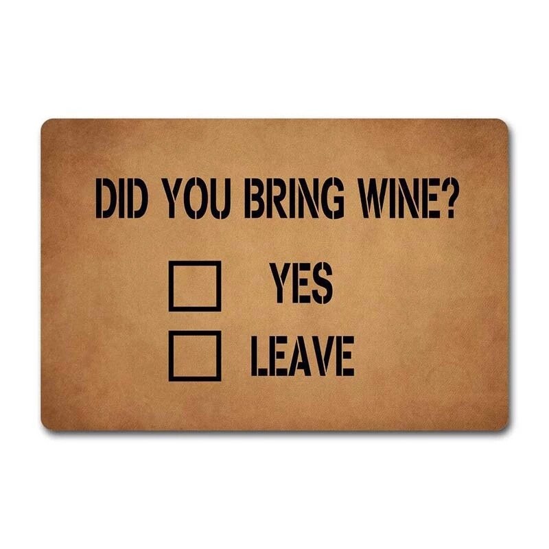 Tappetini per porte tutto'aperto hai portato tappeti monogramma zerbino vino benvenuto divertenti tappetini in tessuto non tessuto: 50 cm x 120 cm