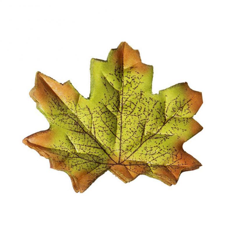 400/500/1000 Pcs Artificial Silk Maple Leaves Garland Silk Autumn Fall Leaf For Wedding Garden Decoration Orange/Green/Yellow